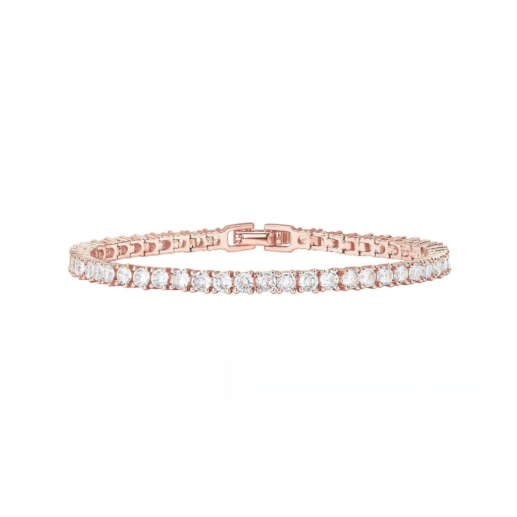 【028】18K Diamond Tennis Bracelet Single Row Unisex Jewelry Wholesale