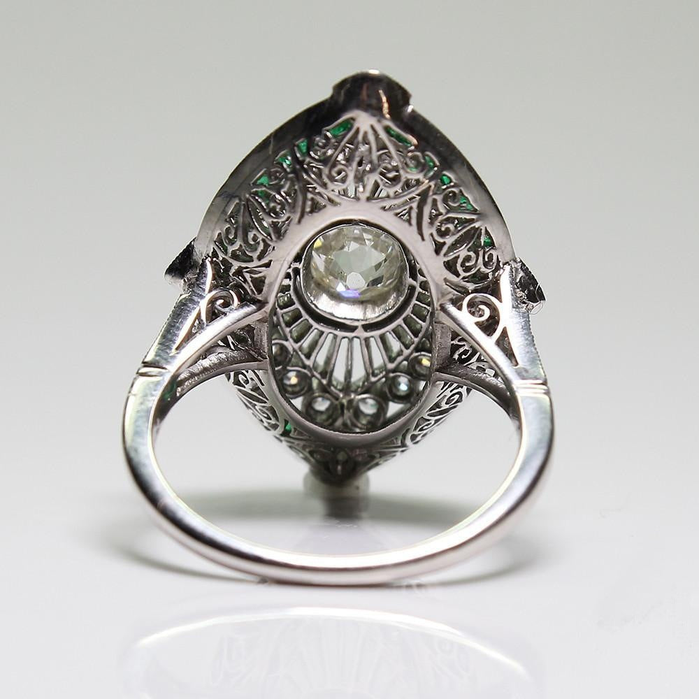 【001】Hot-selling emerald copper micro-pave diamond women's engagement ring, european and american cross-border square stone ring jewelry