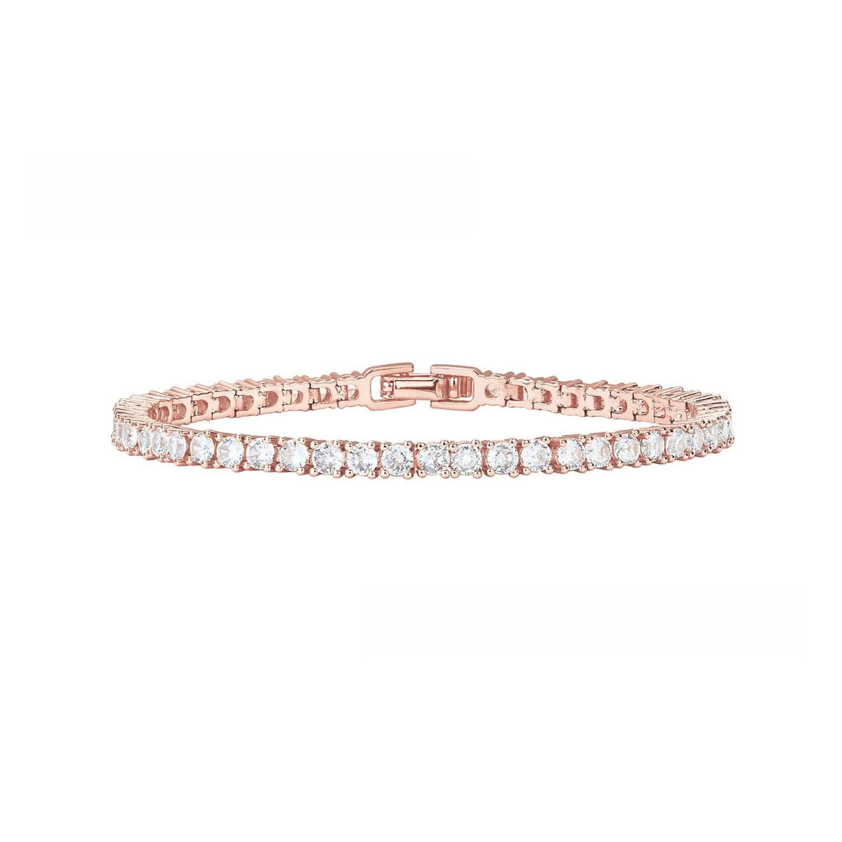 【028】18K Diamond Tennis Bracelet Single Row Unisex Jewelry Wholesale