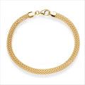 【029】18K Gold Non Fading Titanium Steel Flat Woven Bracelet  Popular High End Hand Jewelry