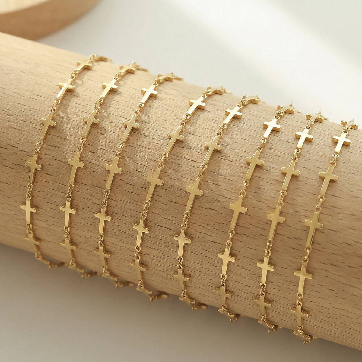 【047】European American Ins Trend Geometric Cross Splicing Bracelet Fashion Niche Design Sense Versatile Jewelry For Women Men Daily Wear