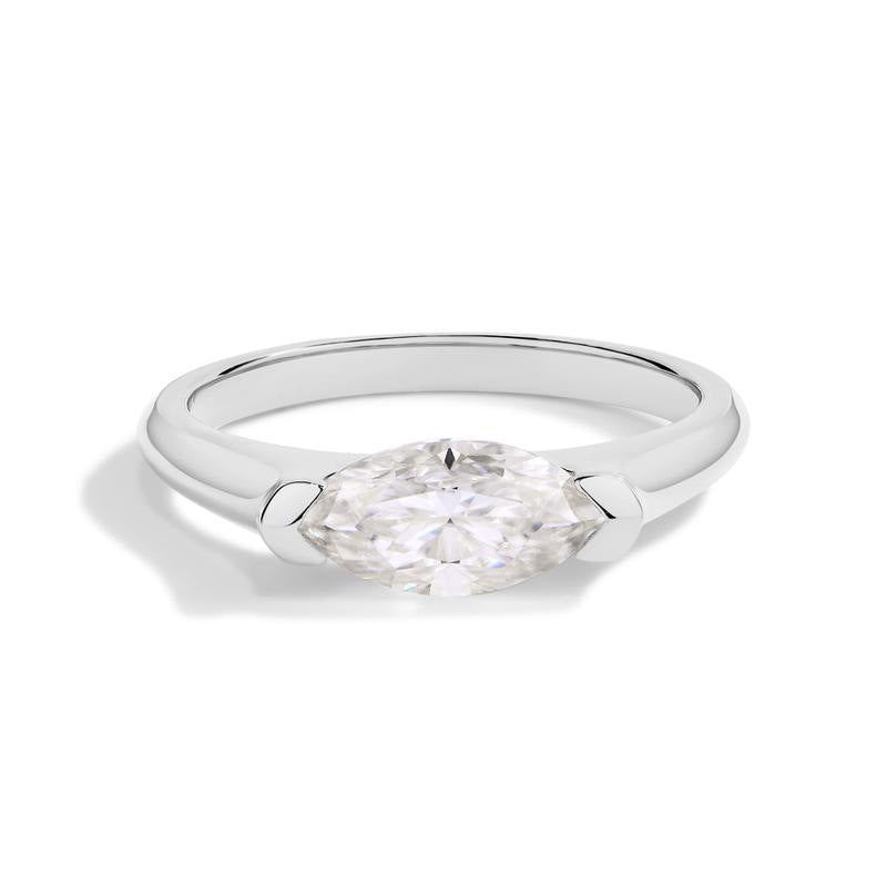 【037】Popular Marquise Cut Ring 5A Zircon Copper Plated Real Gold Pair Ring Hot in Europe and America for Couples