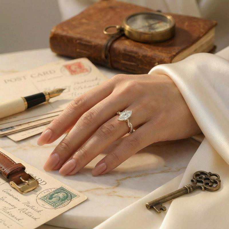 【030】Europe US Popular Horse Eye Stone Ring Plated Real Gold 5A Grade Zircon Eight Hearts Eight Arrows High Quality Pair Ring Hemp