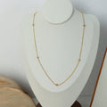 【053】New French minimalist niche design diamond-encrusted titanium steel gold-plated clavicle chain high-end versatile necklace jewelry women