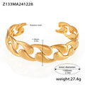 【044】Miduoduo Titanium Steel Bracelet Light Luxury PVD Electroplating 18K Real Gold European American Trend Bracelet