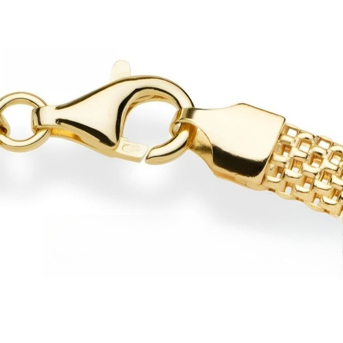 【029】18K Gold Non Fading Titanium Steel Flat Woven Bracelet  Popular High End Hand Jewelry